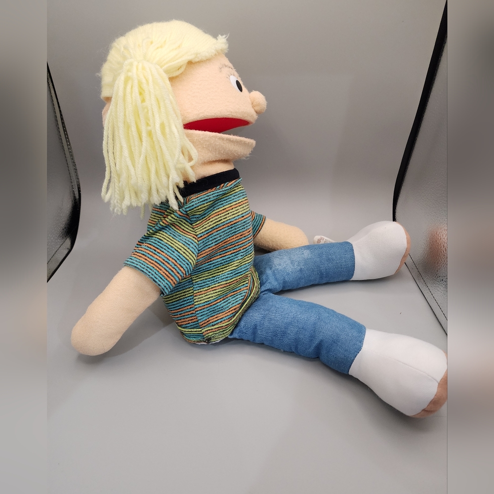 VTG Puppet Partners Blonde Pigtails Girl Hand Puppet Legs Muppet - Picture 7 of 8